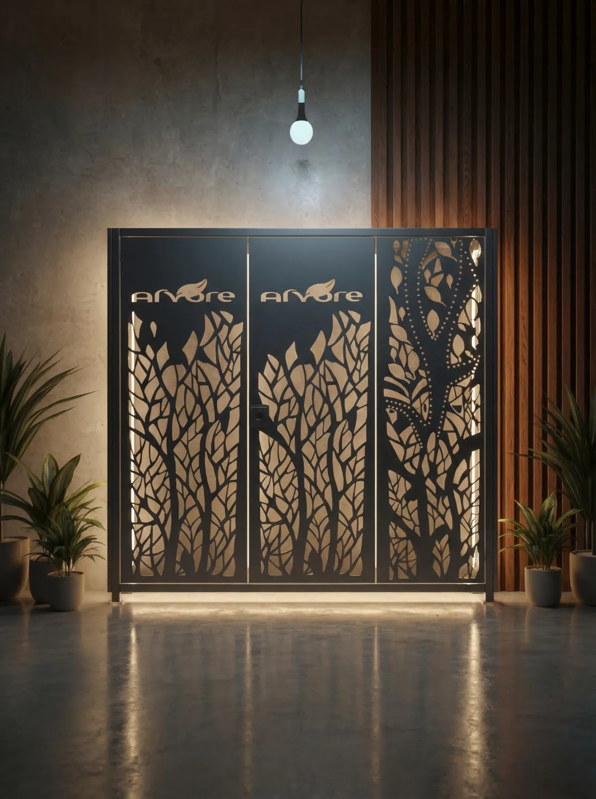 Fachada arquitectonica con paneles metalicos cortados a laser por Doblaser